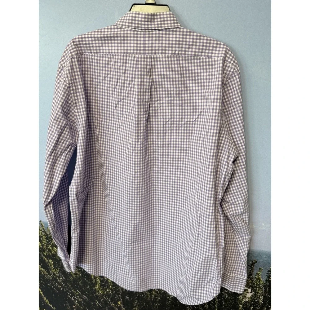 POLO Ralph Lauren Classic Fit Oxford men's shirt Purple Gingham Check XL Preppy